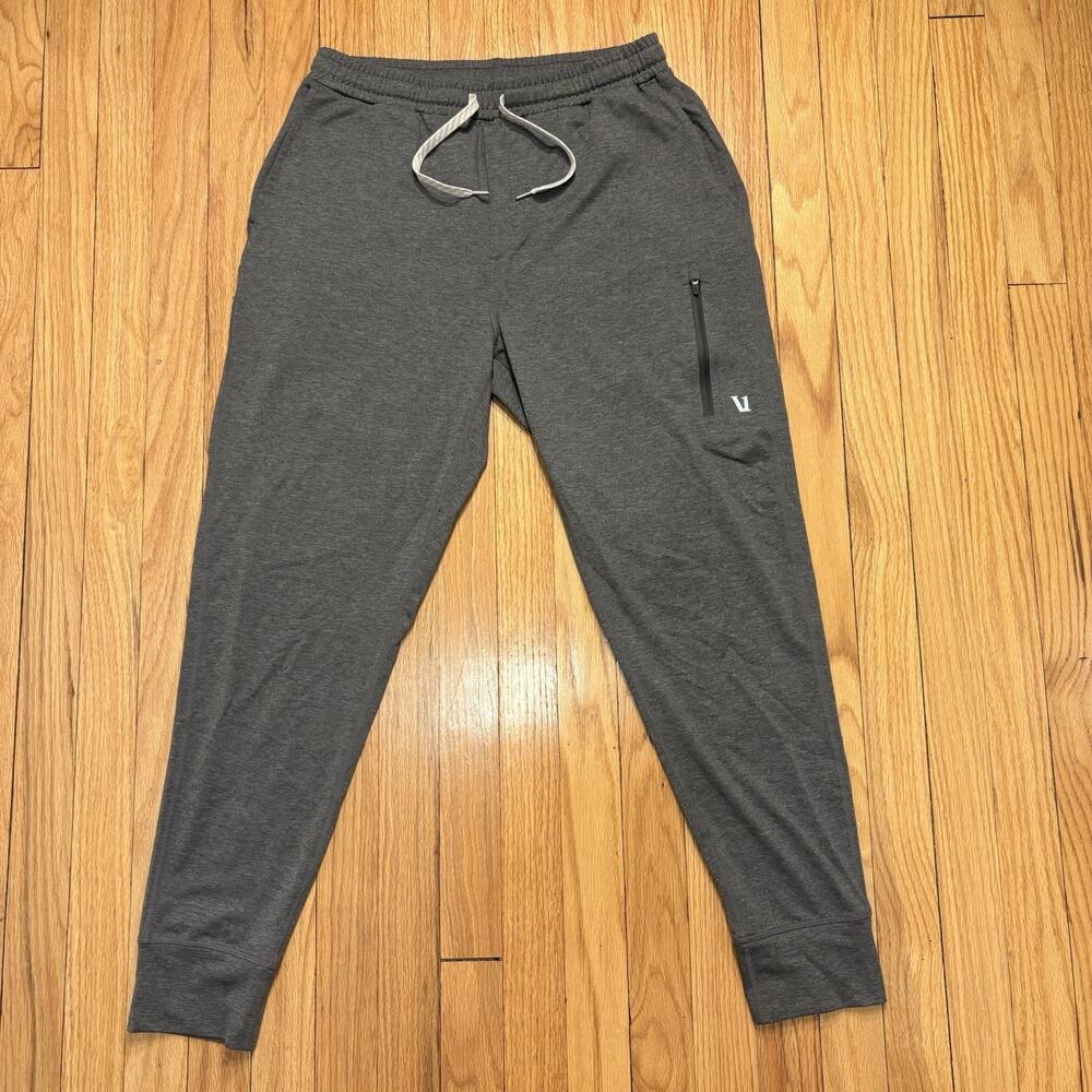 Vuori Jogger Pants Men Medium Gray Sunday Performance Elastic Waist Pockets V416